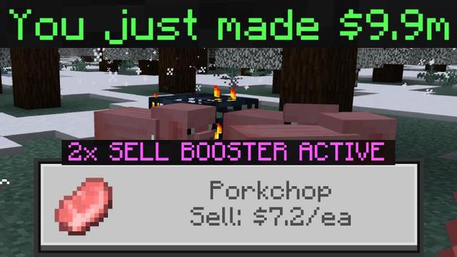 Screenshot of the Minecraft Bedrock Marketplace product Pig Spawner created by InPvP.