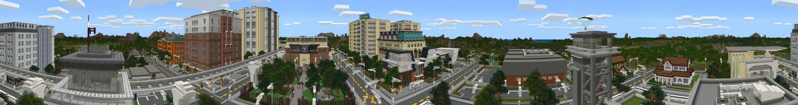 Panorama of the Minecraft Bedrock Marketplace product Prison Escape: City created by InPvP.