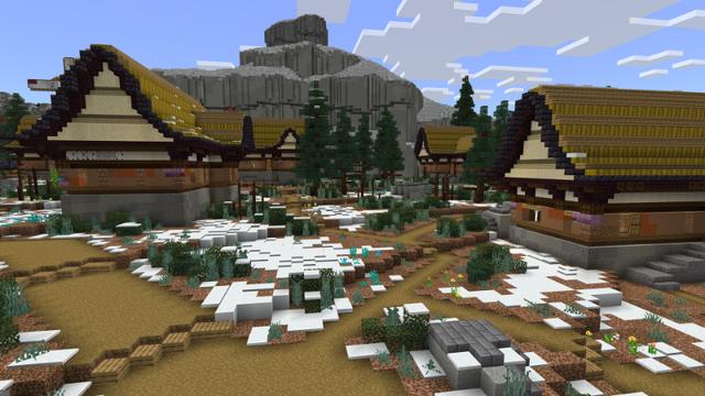 Screenshot of the Minecraft Bedrock Marketplace product Winter Town Defense created by Insane Logic.