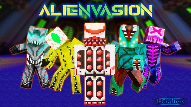 Thumbnail of the Minecraft Bedrock Marketplace product Alienvasion created by JFCrafters.