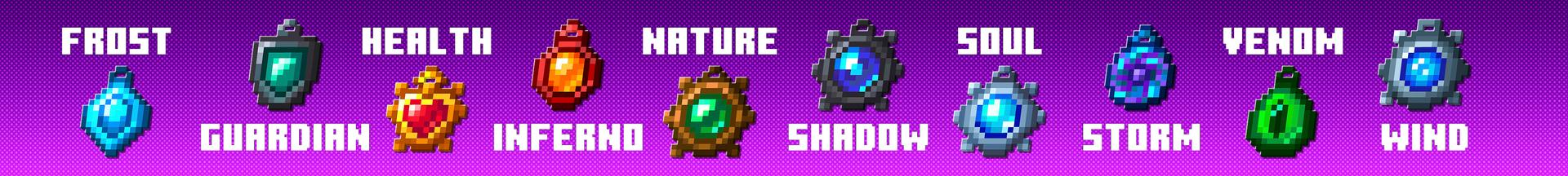 Panorama of the Minecraft Bedrock Marketplace product Amulets created by JFCrafters.