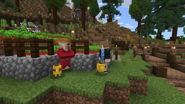 Screenshot of the Minecraft Bedrock Marketplace product Apples+ created by JFCrafters.