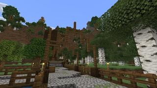 Screenshot of the Minecraft Bedrock Marketplace product Azalea Swan Village created by JFCrafters.