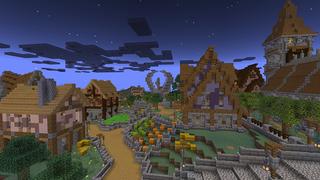 Screenshot of the Minecraft Bedrock Marketplace product Azalea Swan Village created by JFCrafters.