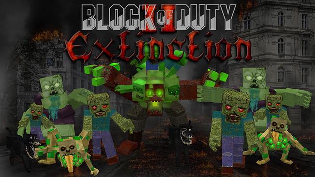 Thumbnail of the Minecraft Bedrock Marketplace product Block of Duty II Extinction created by JFCrafters.