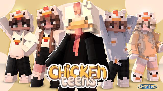 Thumbnail of the Minecraft Bedrock Marketplace product Chicken Teens created by JFCrafters.