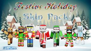 Thumbnail of the Minecraft Bedrock Marketplace product Festive Holiday Skin Pack created by JFCrafters.