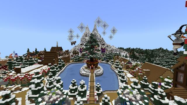 Screenshot of the Minecraft Bedrock Marketplace product Festive Holiday Survival created by JFCrafters.