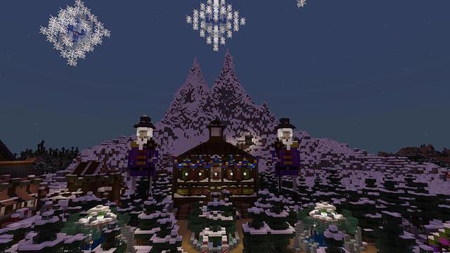 Screenshot of the Minecraft Bedrock Marketplace product Festive Holiday Survival created by JFCrafters.