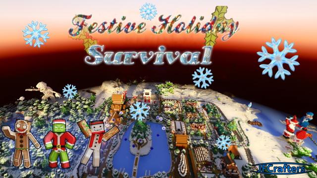 Thumbnail of the Minecraft Bedrock Marketplace product Festive Holiday Survival created by JFCrafters.