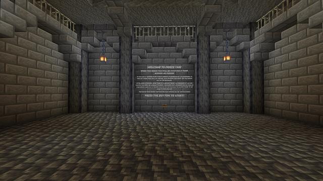 Screenshot of the Minecraft Bedrock Marketplace product Freeze Tag created by JFCrafters.