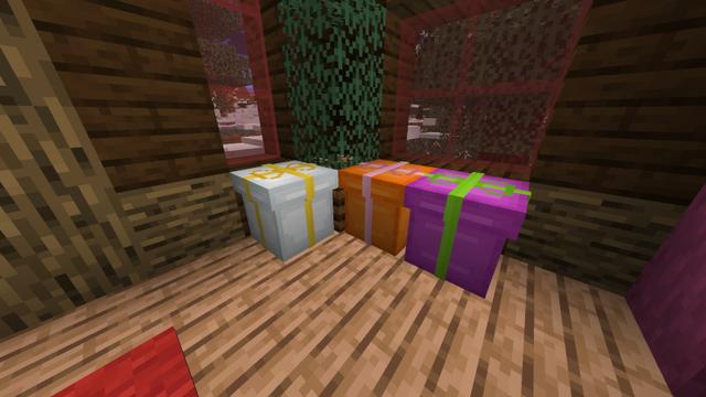 Screenshot of the Minecraft Bedrock Marketplace product Gift Add-On created by JFCrafters.