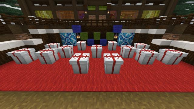 Screenshot of the Minecraft Bedrock Marketplace product Gift Add-On created by JFCrafters.