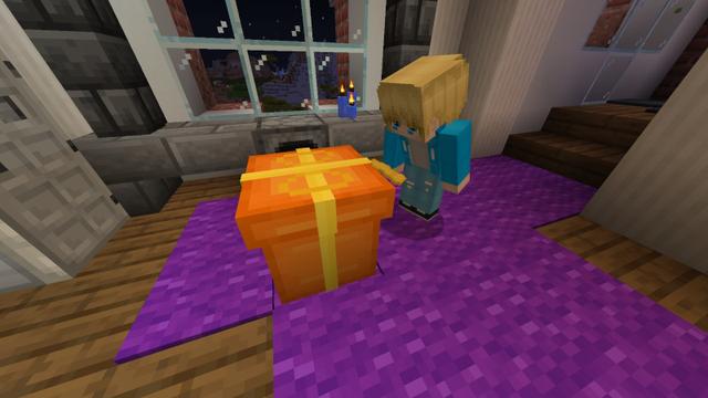 Screenshot of the Minecraft Bedrock Marketplace product Gift Add-On created by JFCrafters.