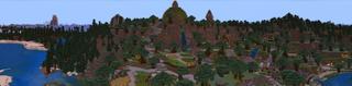 Panorama of the Minecraft Bedrock Marketplace product Hobbitville created by JFCrafters.