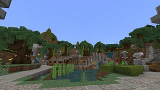 Screenshot of the Minecraft Bedrock Marketplace product Hobbitville created by JFCrafters.