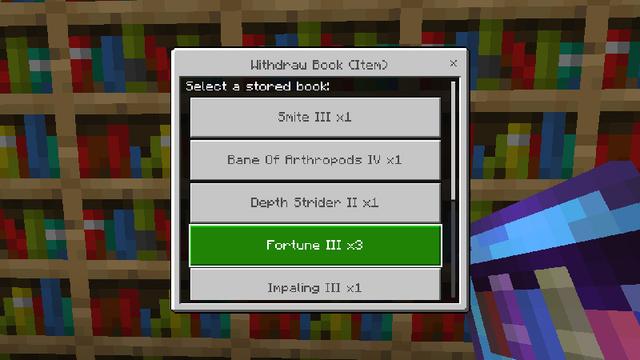Screenshot of the Minecraft Bedrock Marketplace product Mini Enchanted Libraries created by JFCrafters.