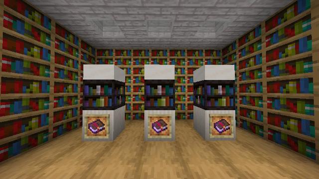 Screenshot of the Minecraft Bedrock Marketplace product Mini Enchanted Libraries created by JFCrafters.