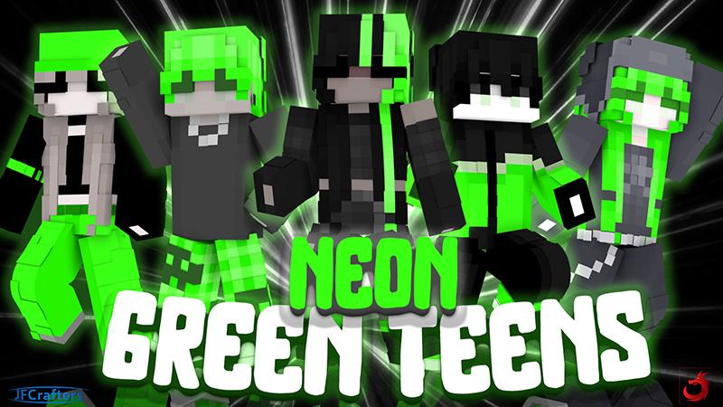 Neon Green Teens by JFCrafters | CHUNK - Minecraft Bedrock Marketplace