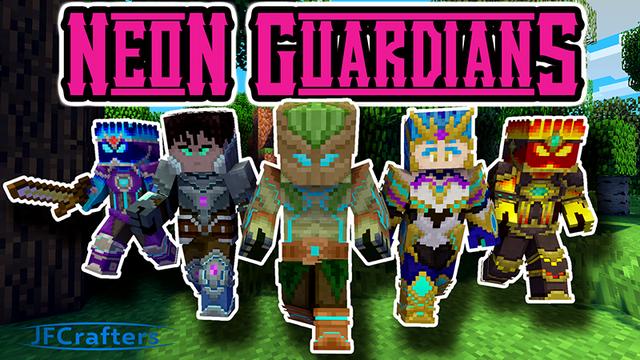 Thumbnail of the Minecraft Bedrock Marketplace product Neon Guardians created by JFCrafters.