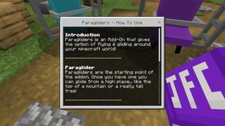 Screenshot of the Minecraft Bedrock Marketplace product Paragliders created by JFCrafters.