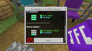 Screenshot of the Minecraft Bedrock Marketplace product Paragliders created by JFCrafters.