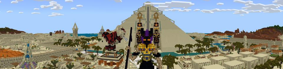 Panorama of the Minecraft Bedrock Marketplace product Pyramaze created by JFCrafters.