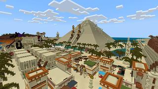 Screenshot of the Minecraft Bedrock Marketplace product Pyramaze created by JFCrafters.