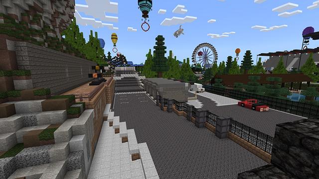 Screenshot of the Minecraft Bedrock Marketplace product Racecraft Valley created by JFCrafters.