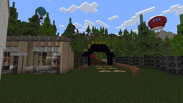 Screenshot of the Minecraft Bedrock Marketplace product Racecraft Valley created by JFCrafters.