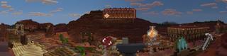 Panorama of the Minecraft Bedrock Marketplace product RedRock Ravine created by JFCrafters.