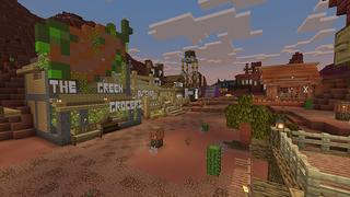 Screenshot of the Minecraft Bedrock Marketplace product RedRock Ravine created by JFCrafters.