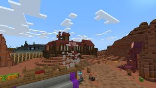 Screenshot of the Minecraft Bedrock Marketplace product RedRock Ravine created by JFCrafters.