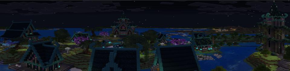 Panorama of the Minecraft Bedrock Marketplace product Le village de Sculk created by JFCrafters.