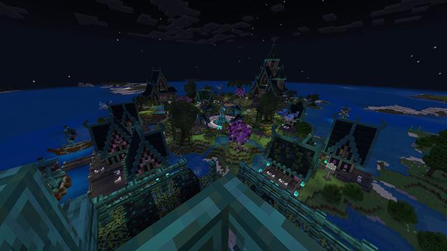 Screenshot of the Minecraft Bedrock Marketplace product Le village de Sculk created by JFCrafters.