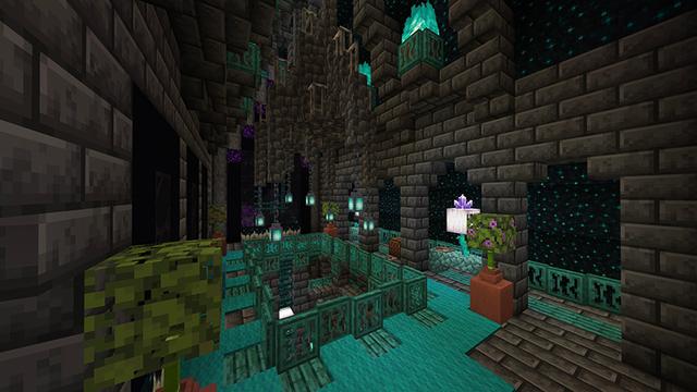 Screenshot of the Minecraft Bedrock Marketplace product Le village de Sculk created by JFCrafters.