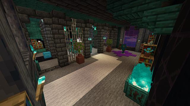Screenshot of the Minecraft Bedrock Marketplace product Le village de Sculk created by JFCrafters.