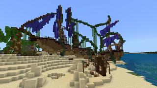 Screenshot of the Minecraft Bedrock Marketplace product Shipwreck Bay created by JFCrafters.