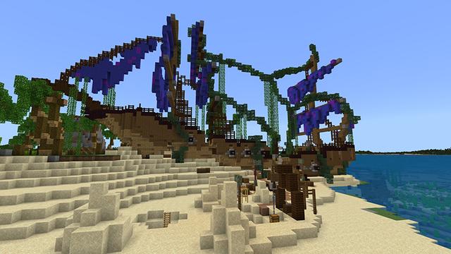 Screenshot of the Minecraft Bedrock Marketplace product Shipwreck Bay created by JFCrafters.