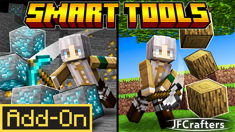Thumbnail of the Minecraft Bedrock Marketplace product Add-On Smart Tools created by JFCrafters.
