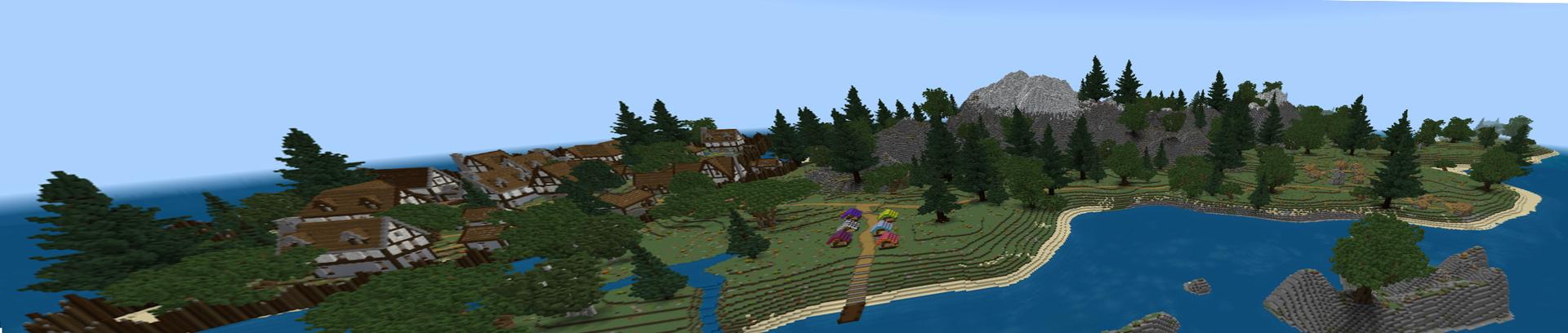 Panorama of the Minecraft Bedrock Marketplace product Snake Island created by JFCrafters.