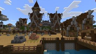 Screenshot of the Minecraft Bedrock Marketplace product Spring Temple created by JFCrafters.