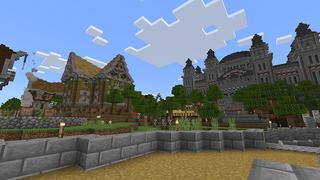 Screenshot of the Minecraft Bedrock Marketplace product Spring Temple created by JFCrafters.