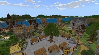 Screenshot of the Minecraft Bedrock Marketplace product Spring Temple created by JFCrafters.