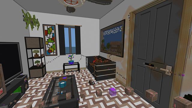 Screenshot of the Minecraft Bedrock Marketplace product Through The house created by JFCrafters.