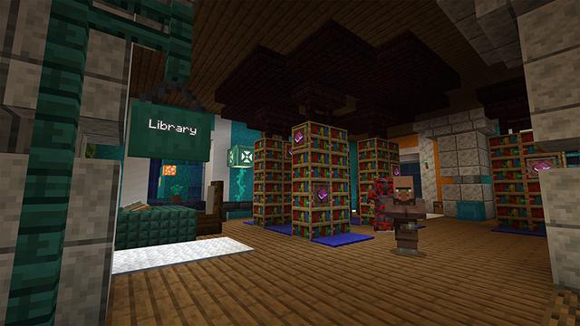 Screenshot of the Minecraft Bedrock Marketplace product Warped Mansion created by JFCrafters.