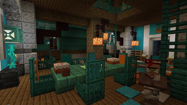 Screenshot of the Minecraft Bedrock Marketplace product Warped Mansion created by JFCrafters.