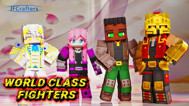 Thumbnail of the Minecraft Bedrock Marketplace product World Class Fighters created by JFCrafters.