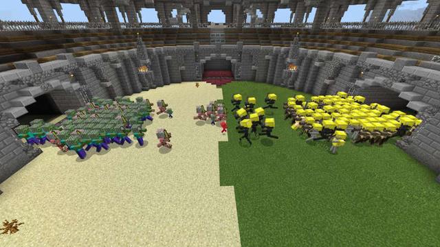 Screenshot of the Minecraft Bedrock Marketplace product Monster Battle Arena created by Jigarbov Productions.