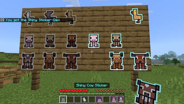 Screenshot of the Minecraft Bedrock Marketplace product Papercraft Mob Stickers Add-On created by Jigarbov Productions.